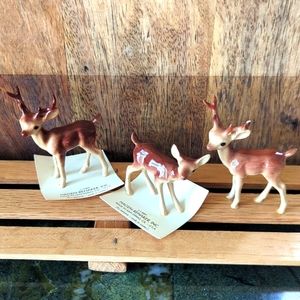 Vintage 1989 Hagen-Renaker Deer Miniature Figurines Set of 3